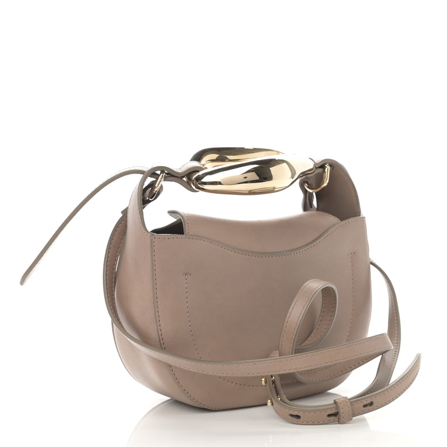 Chloe Small Grain Calfskin Kiss Bag Motty Grey 3 of 11