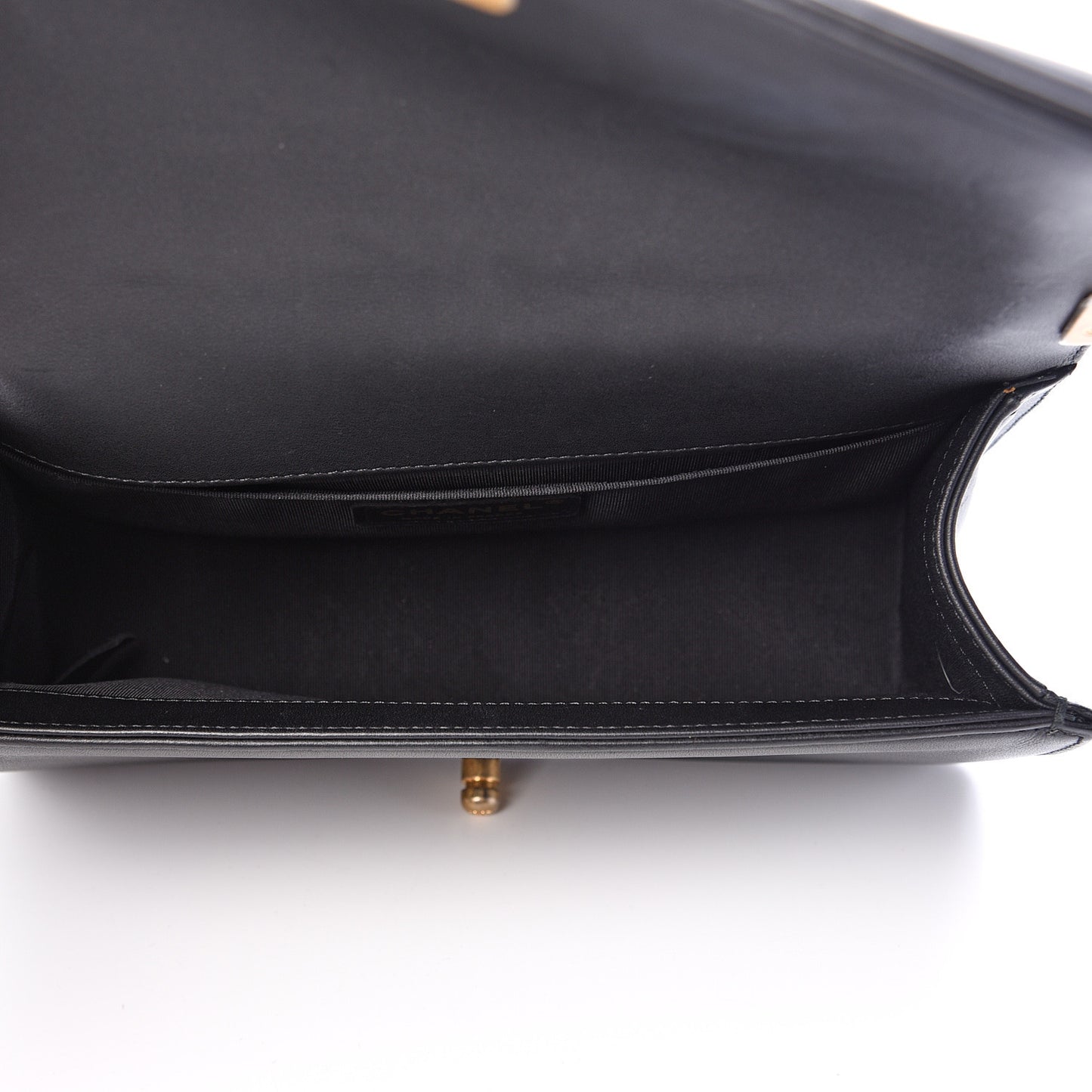 Calfskin Quilted Medium Boy Flap Black