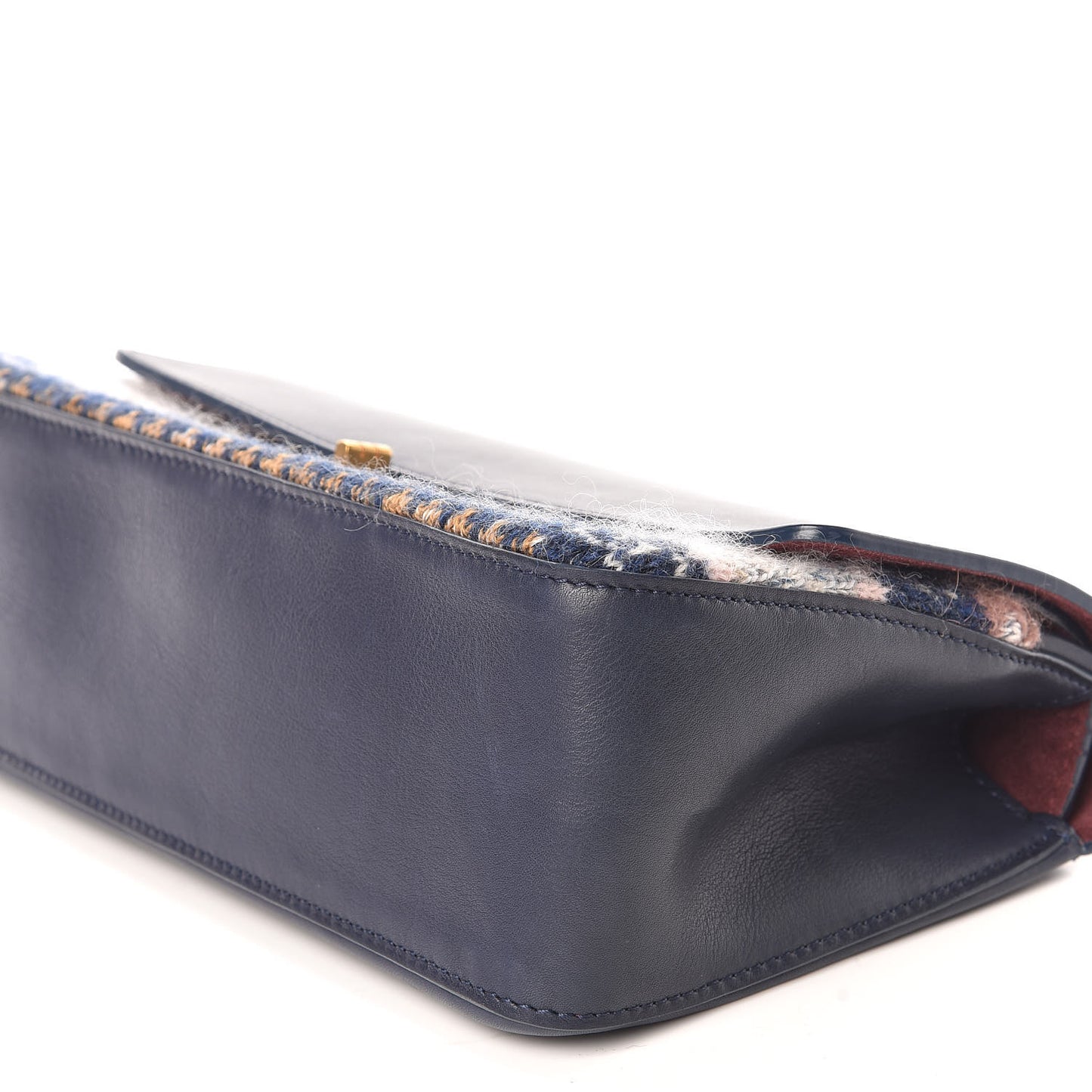 Smooth Calfskin Knit Nude 2.55 Reissue 226 Flap Navy