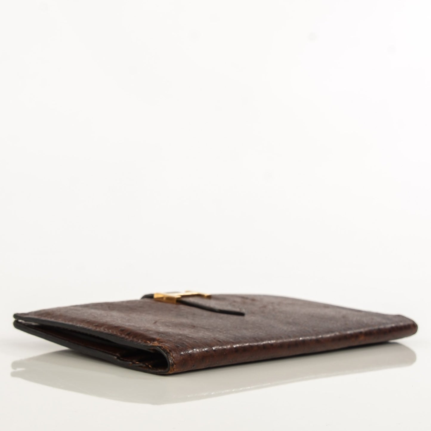 Ostrich Bearn Wallet Chocolate