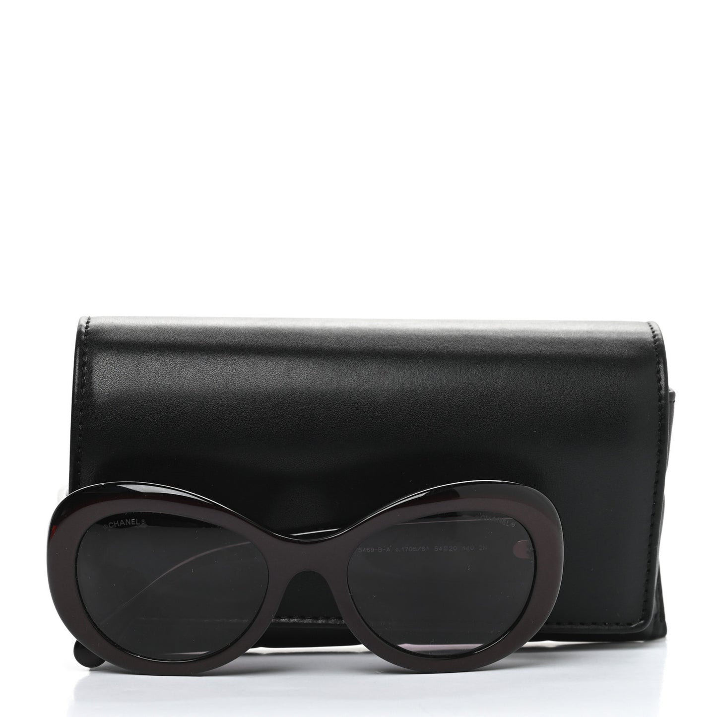 Acetate Oval CC Sunglasses 5469-B-A Burgundy