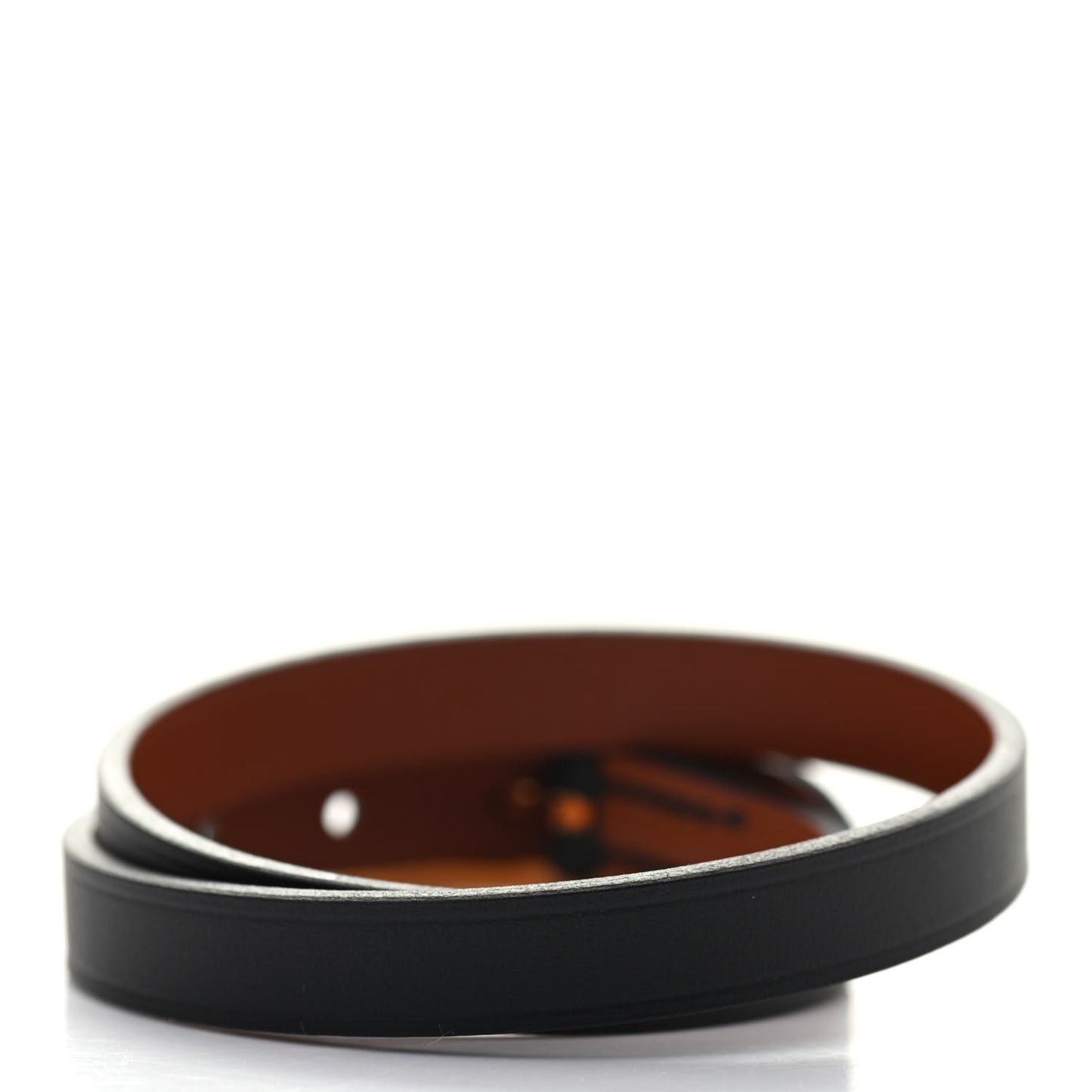 Chamonix Tadelakt Behapi Double Tour Reversible Bracelet T1 Black Fauve