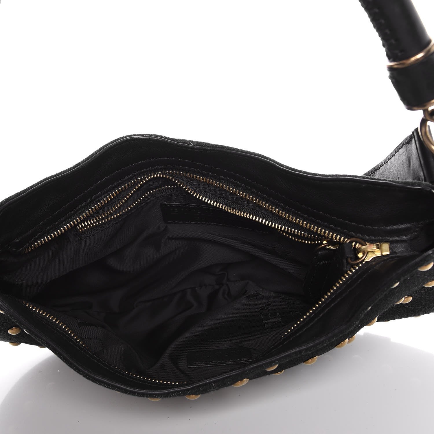 Burberry Denim Studded Shoulder Bag Navy Blue 6 of 10