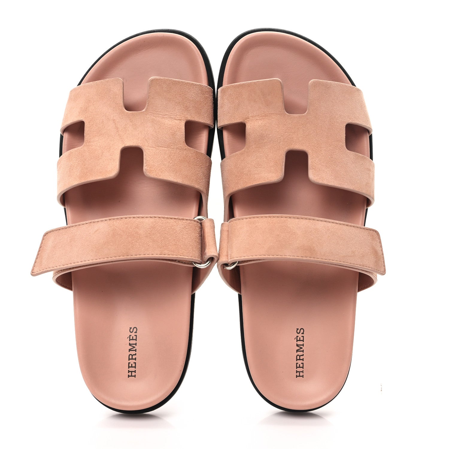 Hermes Suede Goatskin Womens Chypre Sandals 40.5 Nude 2 of 12