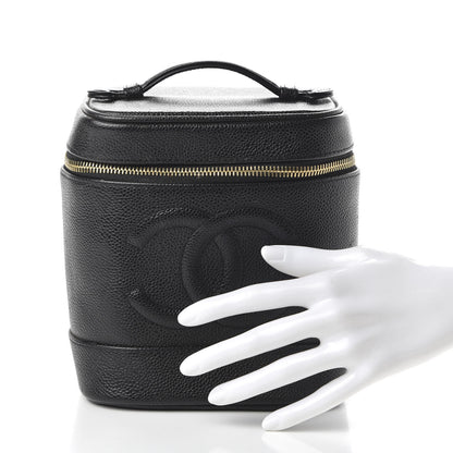 Chanel Caviar Vanity Cosmetic Case Black 2 of 11
