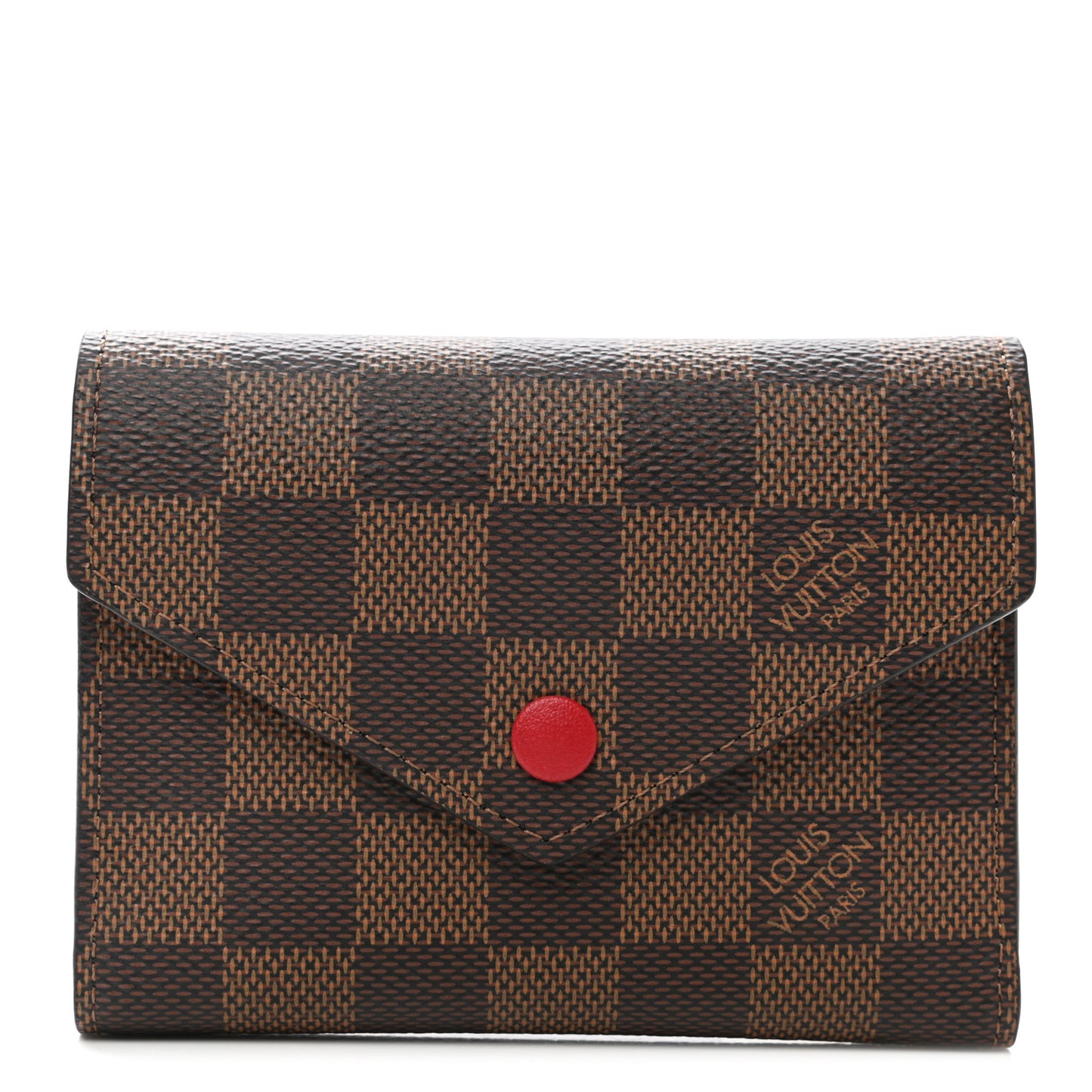 Damier Ebene Victorine Wallet Red