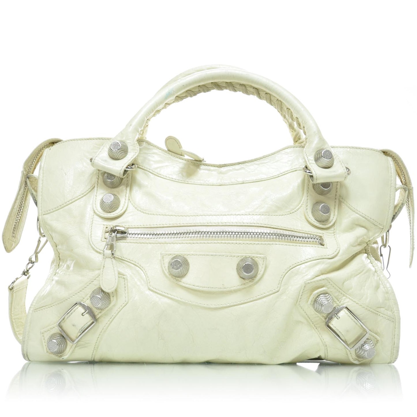 Agneau Giant 21 Silver Hardware CIty White
