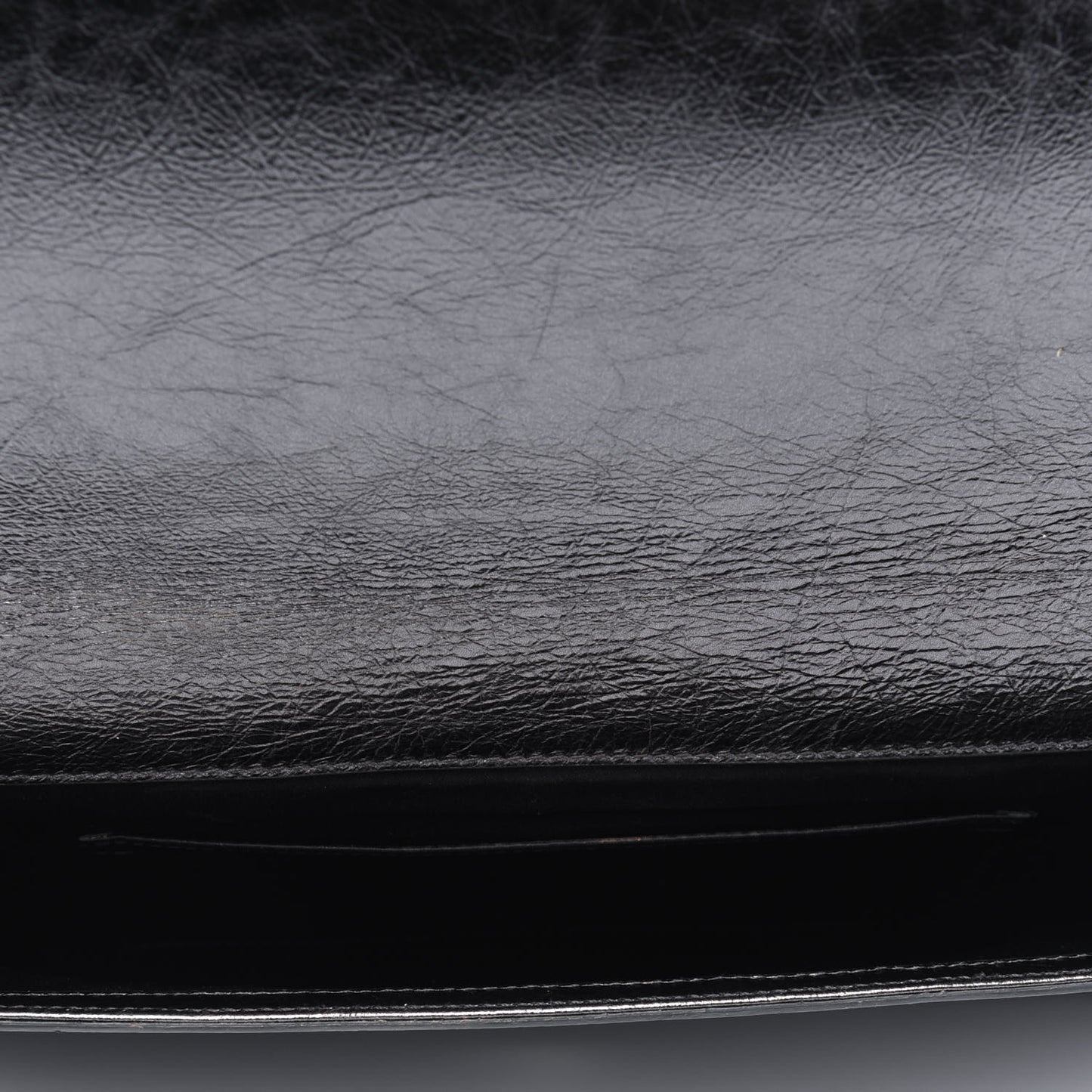 Metallic Calfskin Monogram Large Belle De Jour Clutch Dark Silver