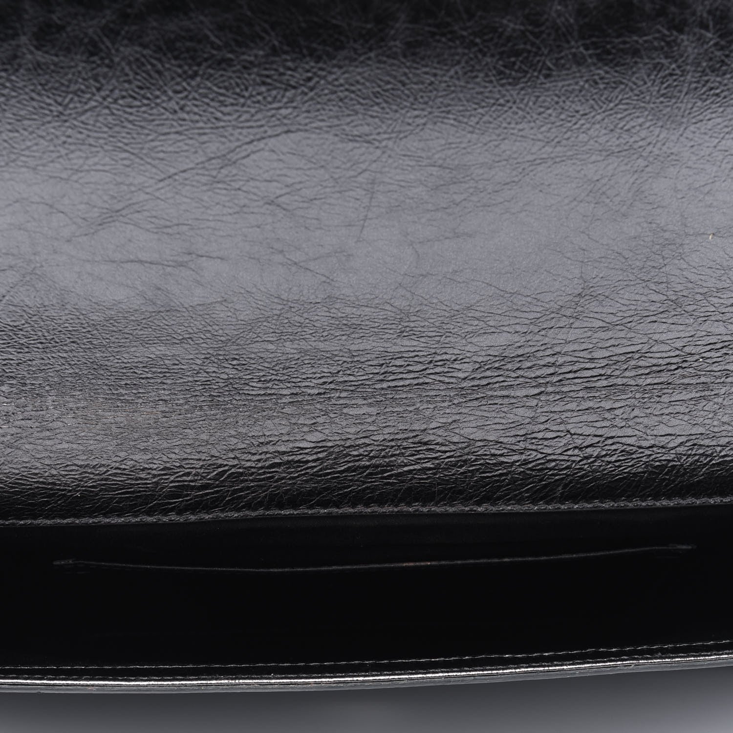 Saint Laurent Metallic Calfskin Monogram Large Belle De Jour Clutch Dark Silver 5 of 22
