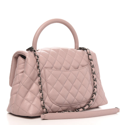 Chanel Caviar Quilted Small Coco Handle Flap Light Pink 3 of 10