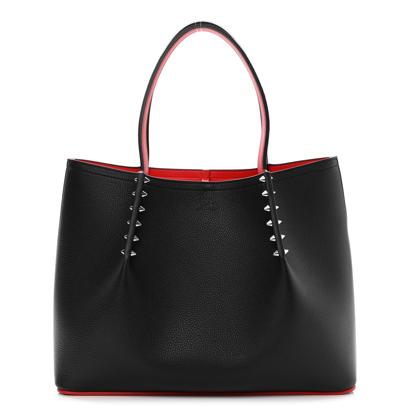 Calfskin Spiked Large Cabarock Shopper Tote Black