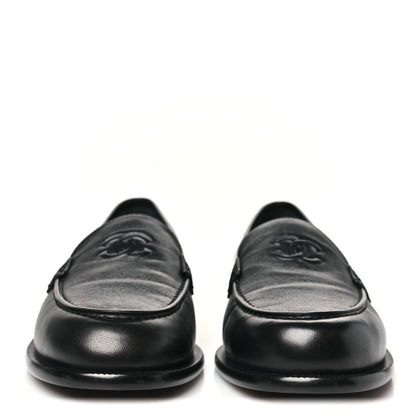 Chanel Lambskin CC Mocassin Loafers 41 Black 3 of 10