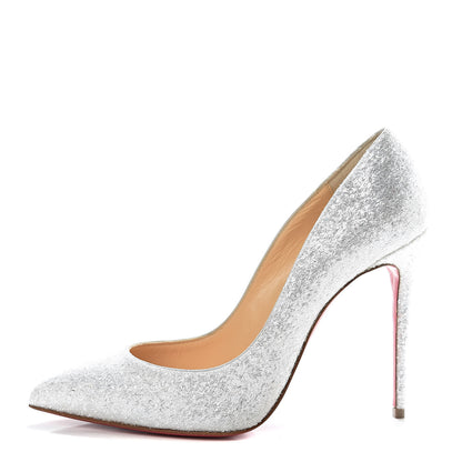 Christian Louboutin Glitter Givre Pigalle Follies 100 Pumps 37 White 1 of 9