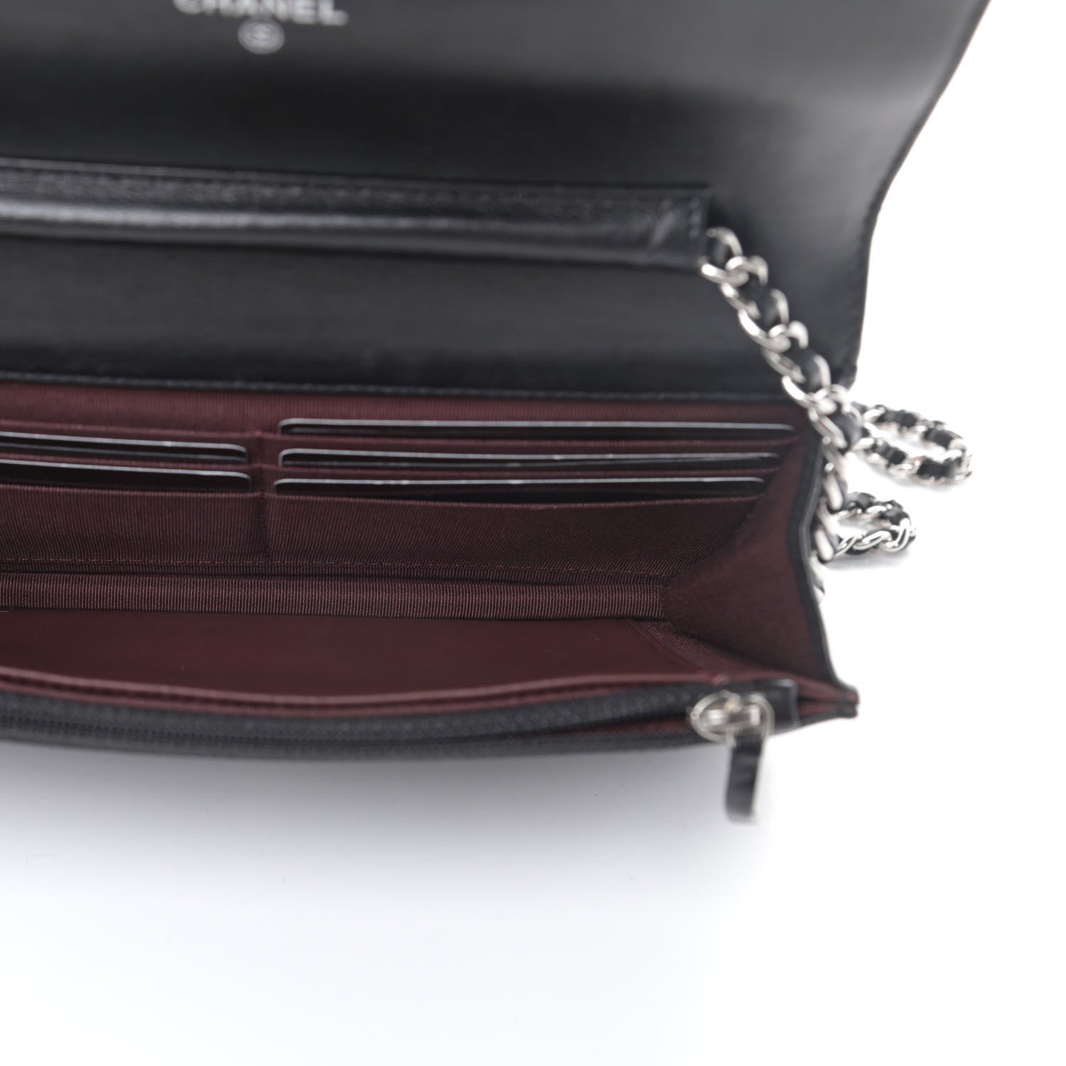 Chanel Lambskin Quilted Wallet On Chain WOC Black 5 of 14