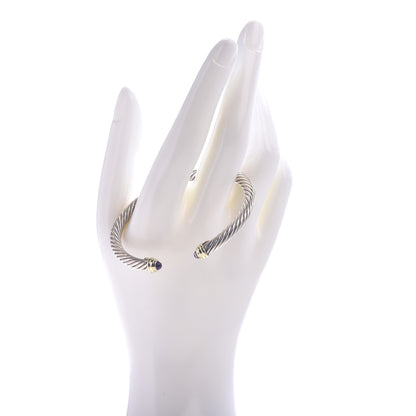 David Yurman Sterling Silver 14K Yellow Gold Amethyst 5mm Cable Classics Petite Color Bracelet 2 of 4