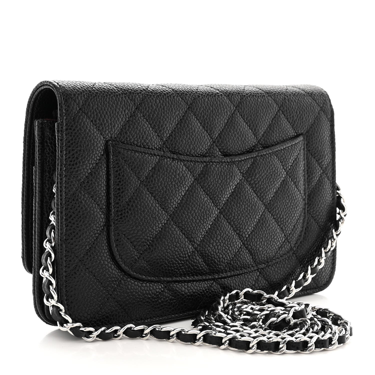 Chanel Caviar Quilted Wallet on Chain WOC Black 3 of 12