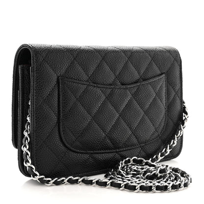 Chanel Caviar Quilted Wallet on Chain WOC Black 3 of 12
