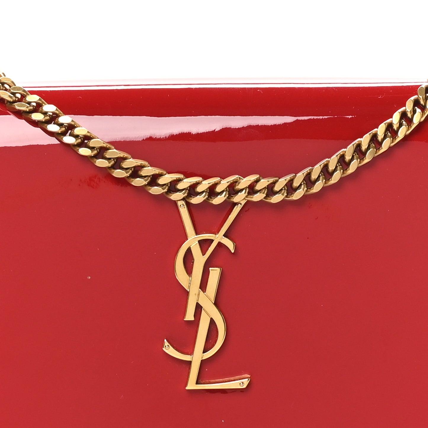 Patent Calfskin Monogram Kate Wallet On Chain Rouge Eros