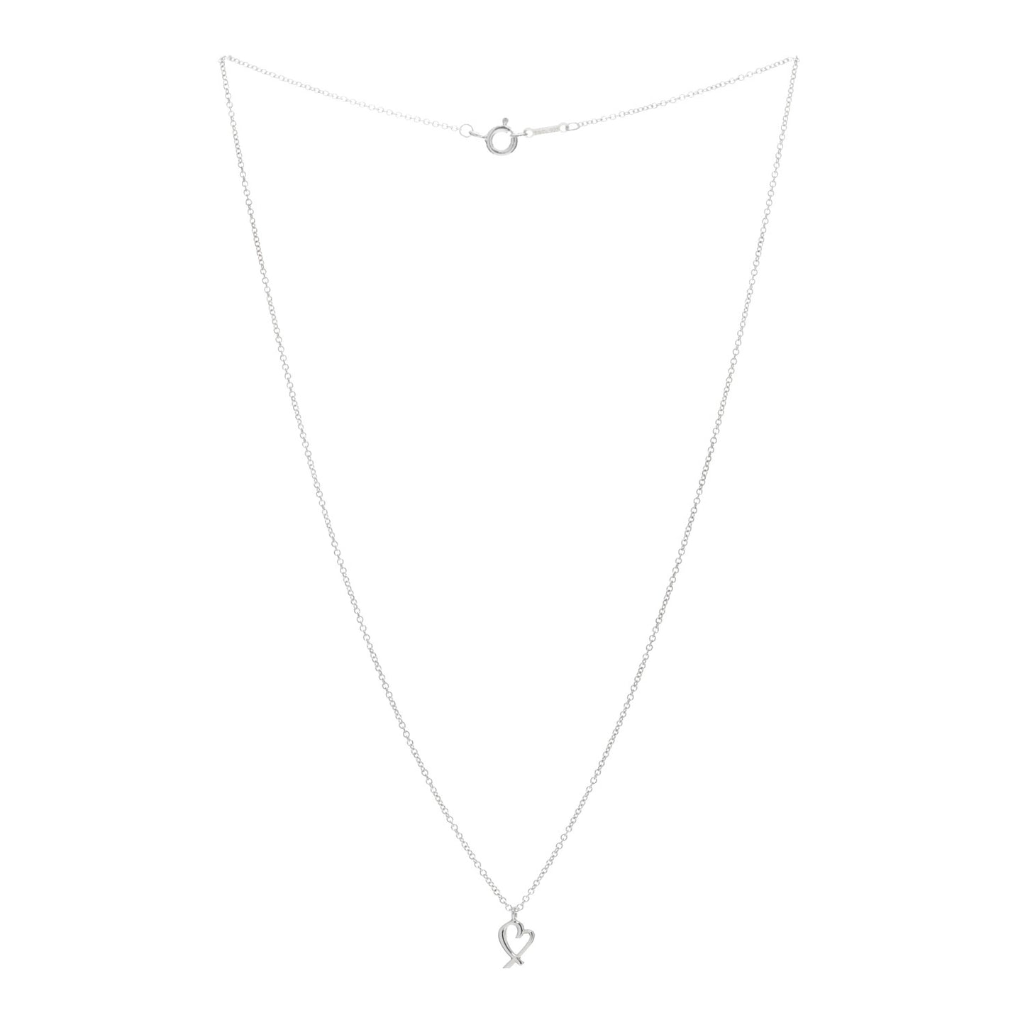 Sterling Silver Mini Paloma Picasso Loving Heart Pendant Necklace