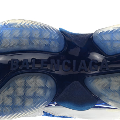 Balenciaga Fabric Mesh Clear Sole Mens Triple S Sneakers 44 White Blue Grey 6 of 9