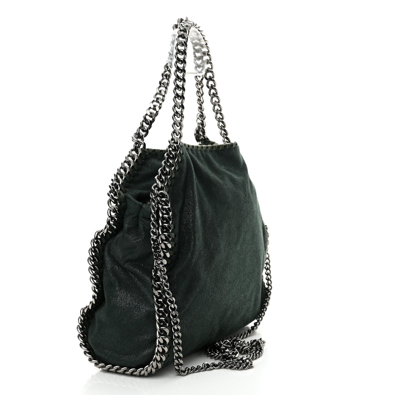 Stella McCartney Shaggy Deer Mini Falabella Fold Over Tote Pine 2 of 10