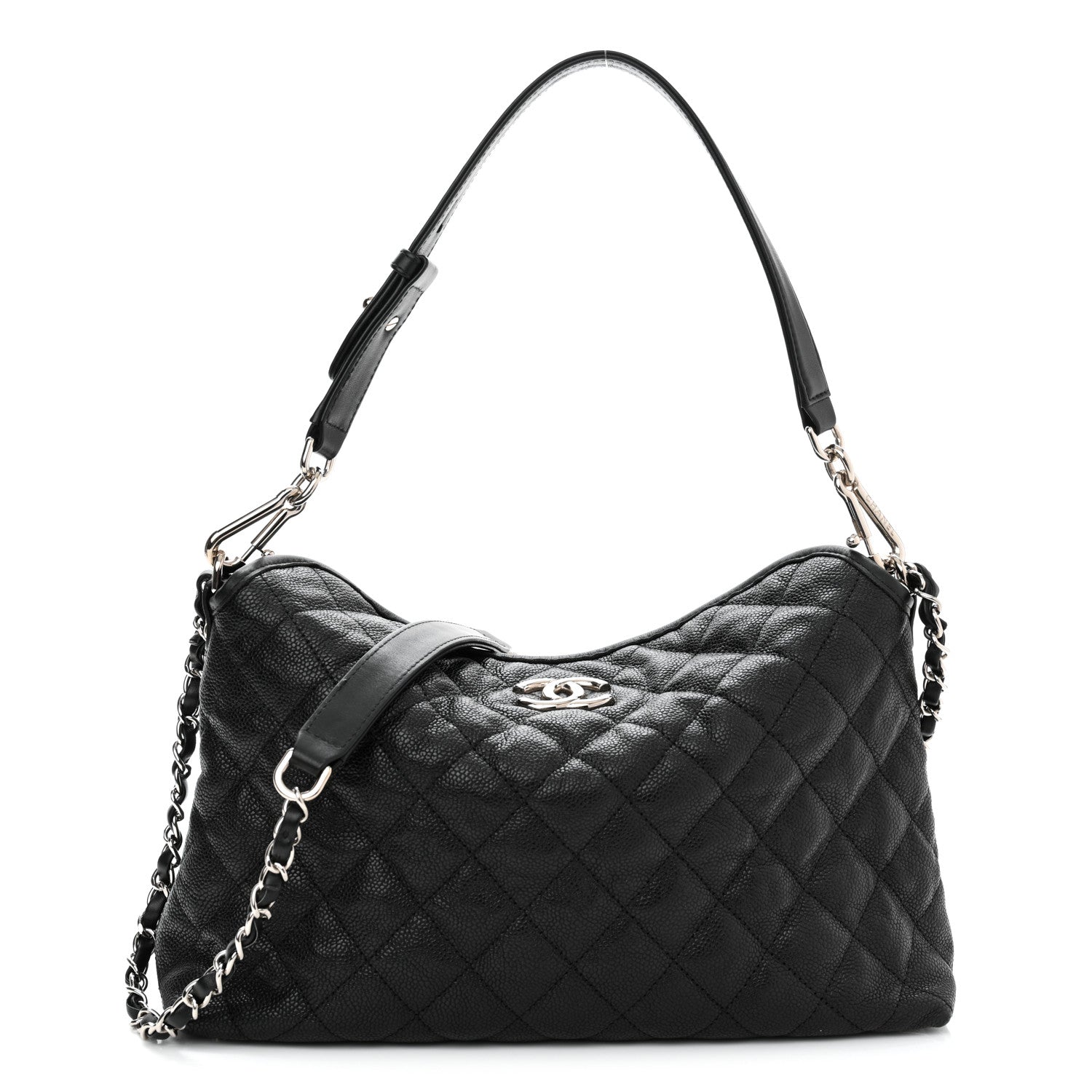 Chanel Caviar Quilted French Riviera Hobo Black 1 of 9