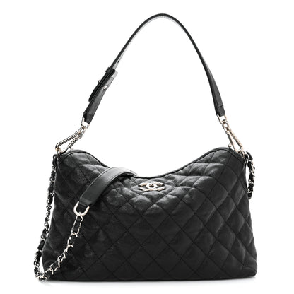 Chanel Caviar Quilted French Riviera Hobo Black 1 of 9