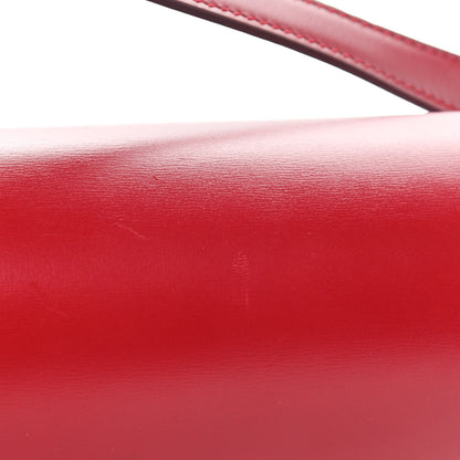 Celine Box Calfskin Medium Classic Box Flap Bag Red 9 of 10