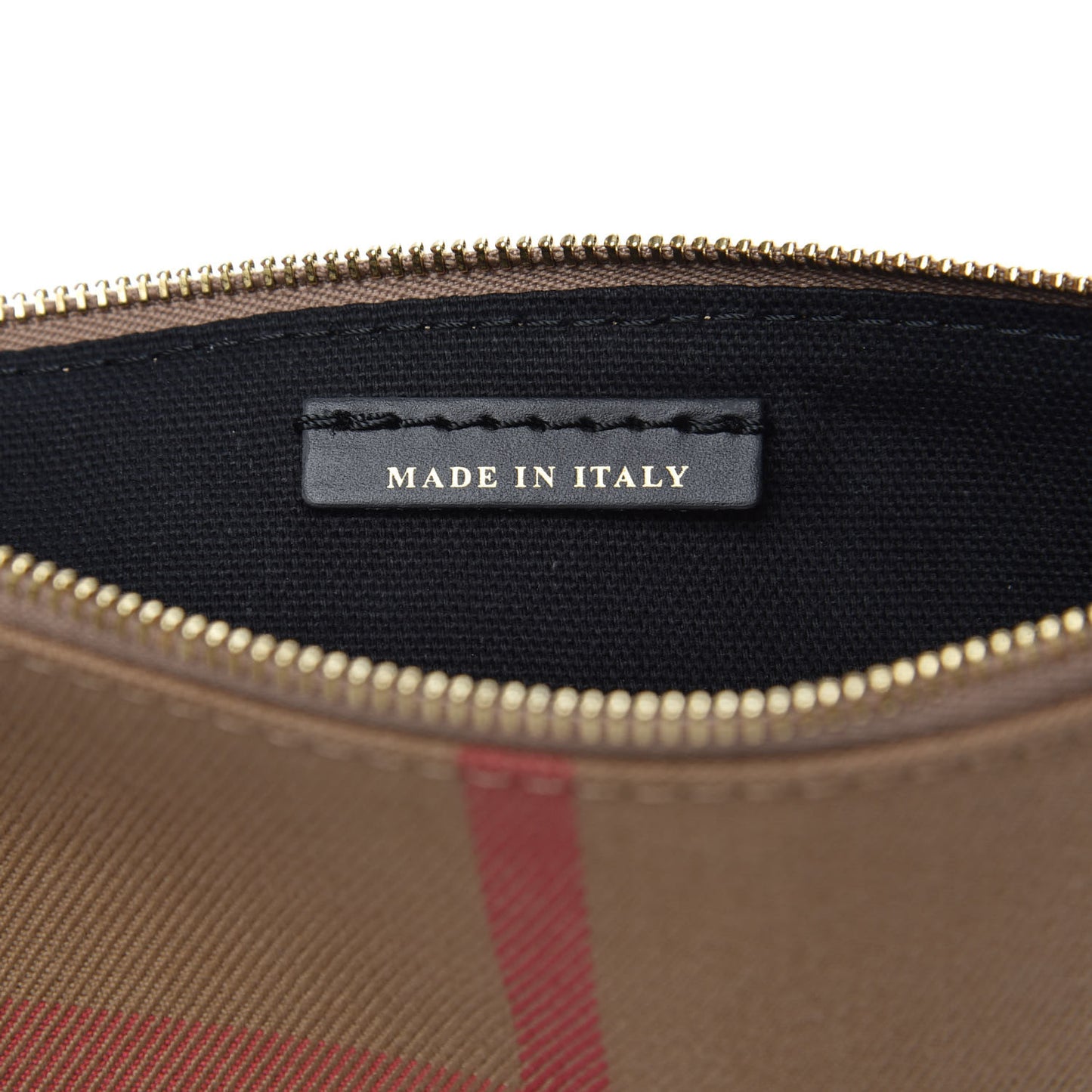 House Check Zip Pouch Black