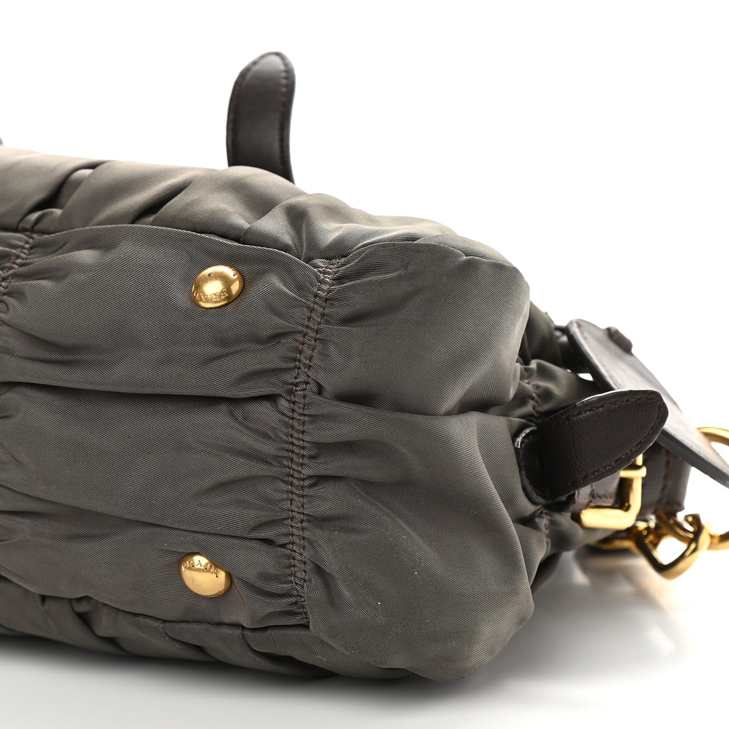 Prada Tessuto Nylon Gaufre Shopping Satchel Fumo 9 of 14