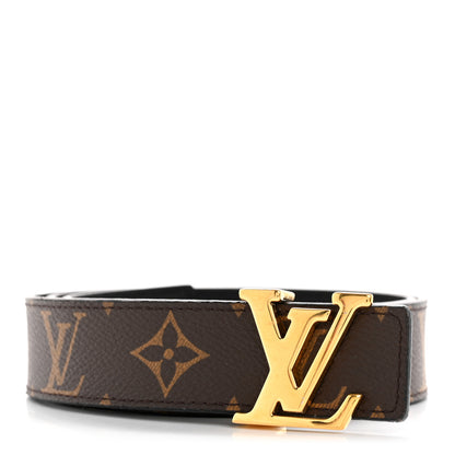 Louis Vuitton Calfskin Monogram 30mm LV Initiales Reversible Belt 75 30 Black 1 of 9