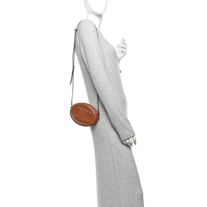 Celine Smooth Calfskin Cuir Triomphe Oval Bag Tan 2 of 13