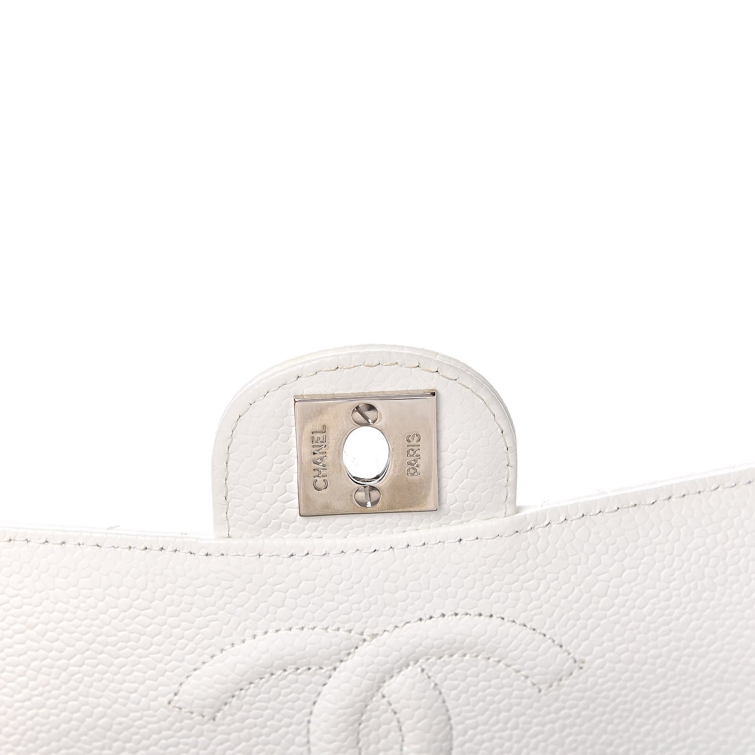 Chanel Caviar Quilted Mini Square Flap White 12 of 17