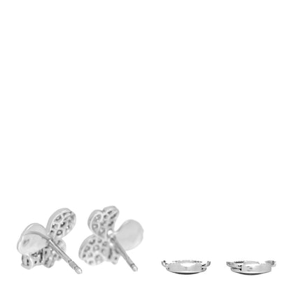 Tiffany Platinum Diamond Green Tourmaline Paper Flowers Earrings 3 of 4