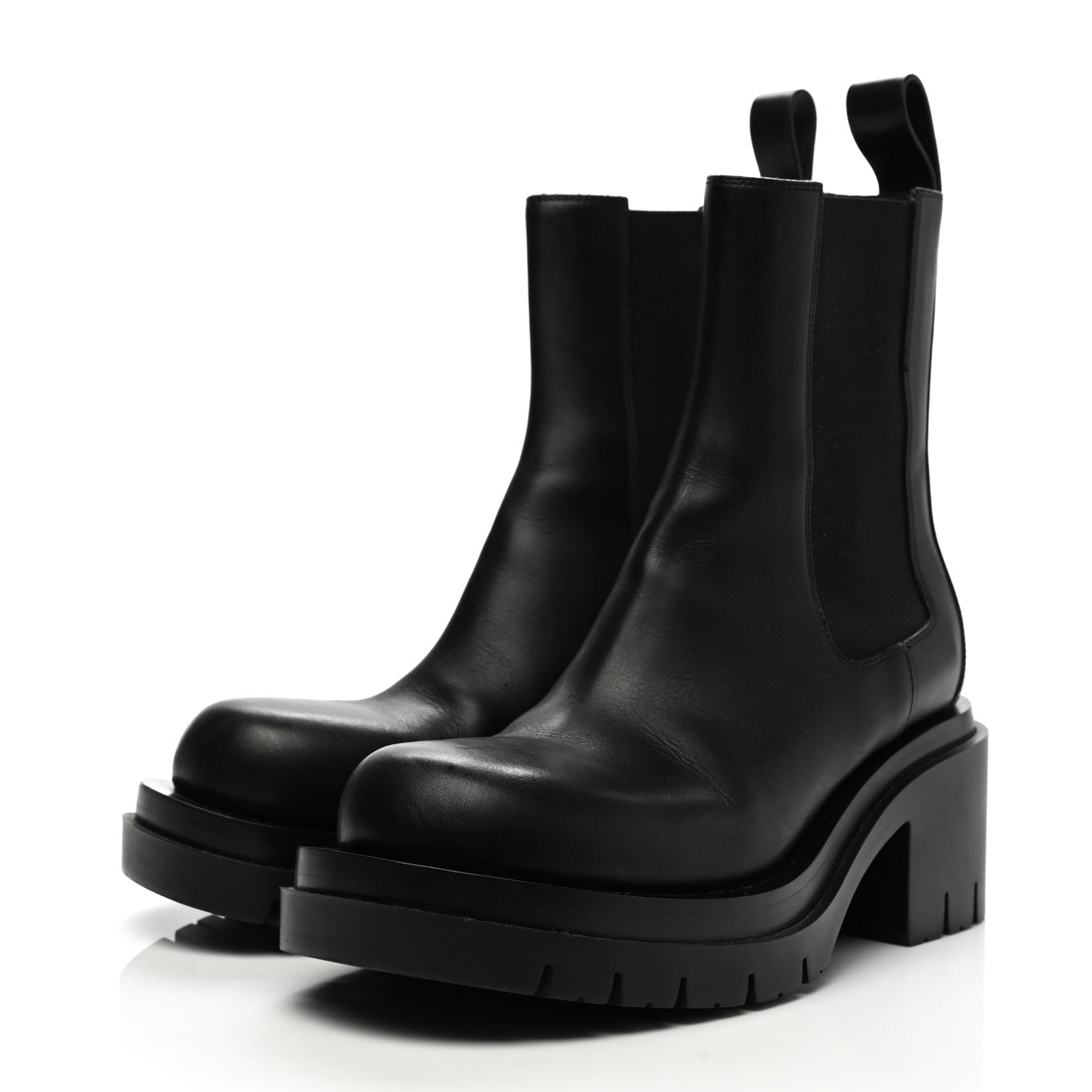 Bottega Veneta Calfskin The Lug Chelsea 30/70mm Ankle Boots 38 Black 3 of 9