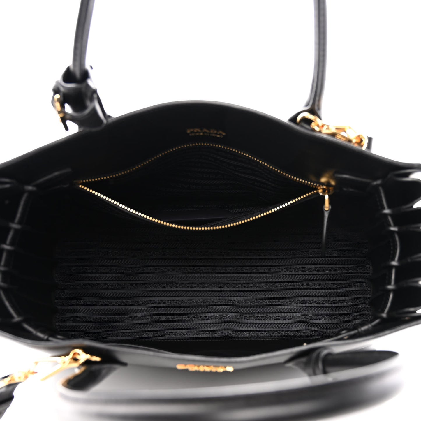 City Calfskin Medium Bibliothèque Tote Black