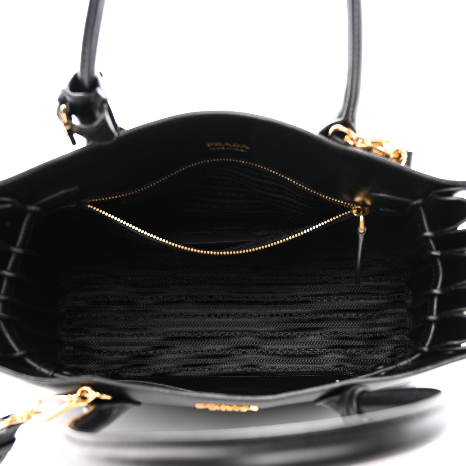Prada City Calfskin Medium Bibliothèque Tote Black 5 of 11
