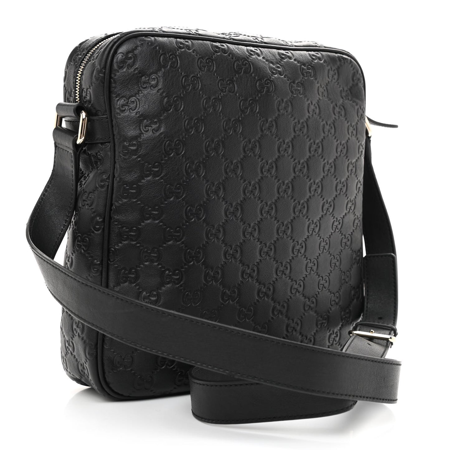 Guccissima Medium Messenger Black