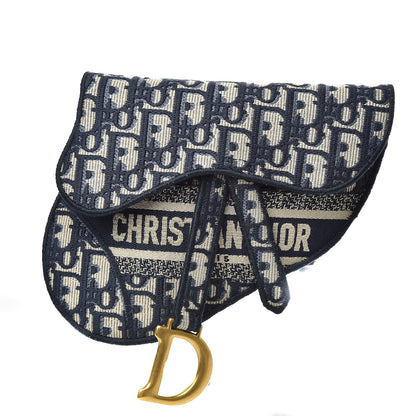 Christian Dior Oblique Saddle Pouch Blue 1 of 7