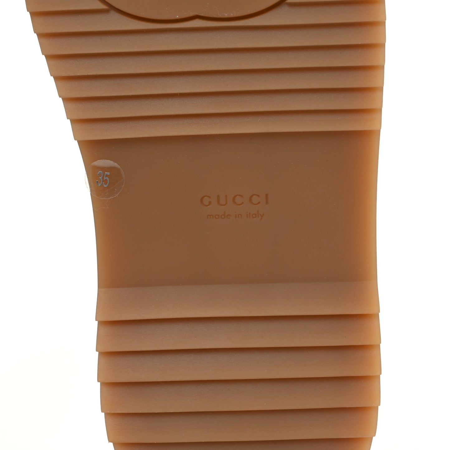 GG Supreme Monogram Water Flora Angelina Platform Slide Sandals 35 Beige White Multicolor