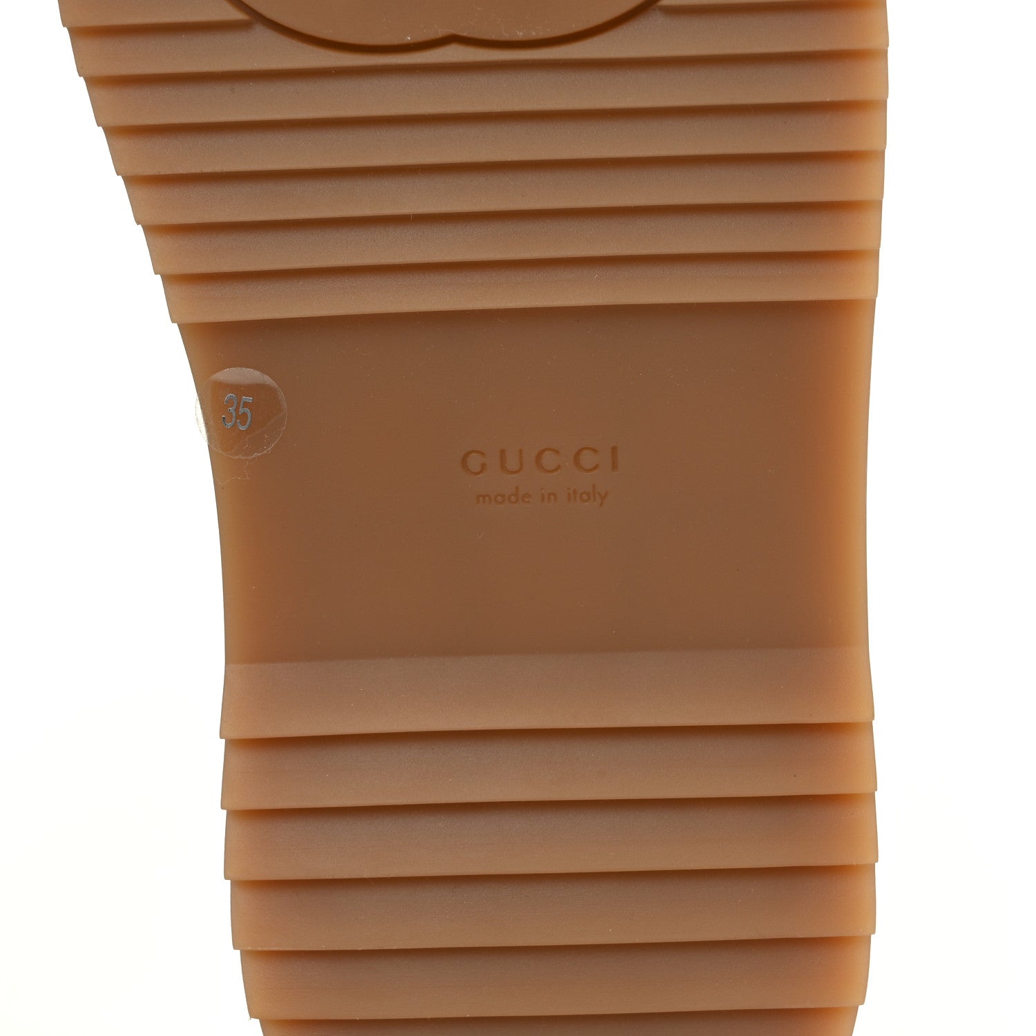 Gucci GG Supreme Monogram Water Flora Angelina Platform Slide Sandals 35 Beige White Multicolor 6 of 9