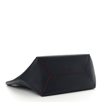 Louis Vuitton Calfskin Braided Lockme Cabas Marine Rouge 4 of 14