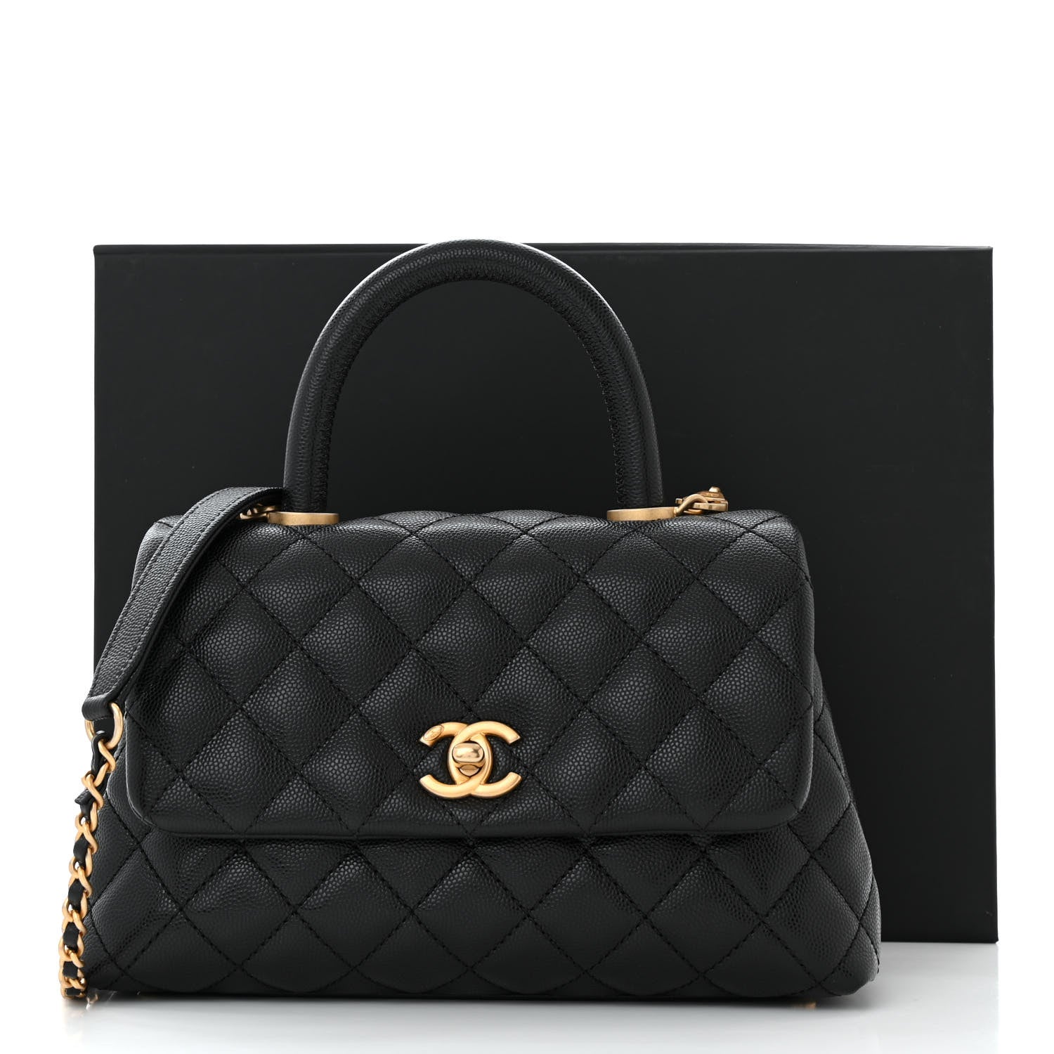 Chanel Caviar Quilted Mini Coco Handle Flap Black 11 of 11