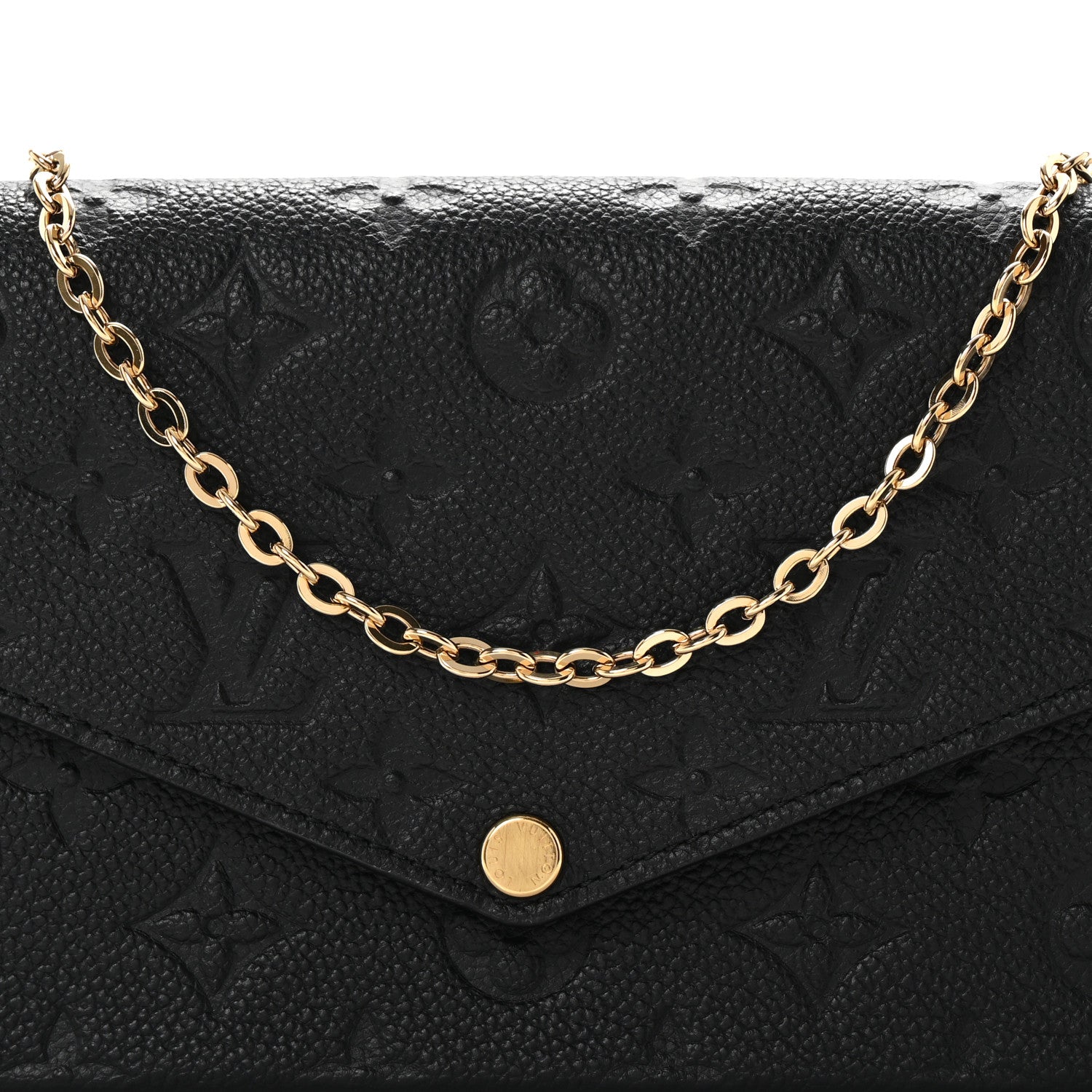 Louis Vuitton Empreinte Pochette Felicie Chain Wallet Black 8 of 13