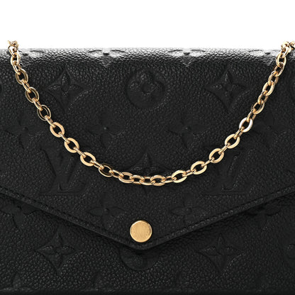 Louis Vuitton Empreinte Pochette Felicie Chain Wallet Black 8 of 13