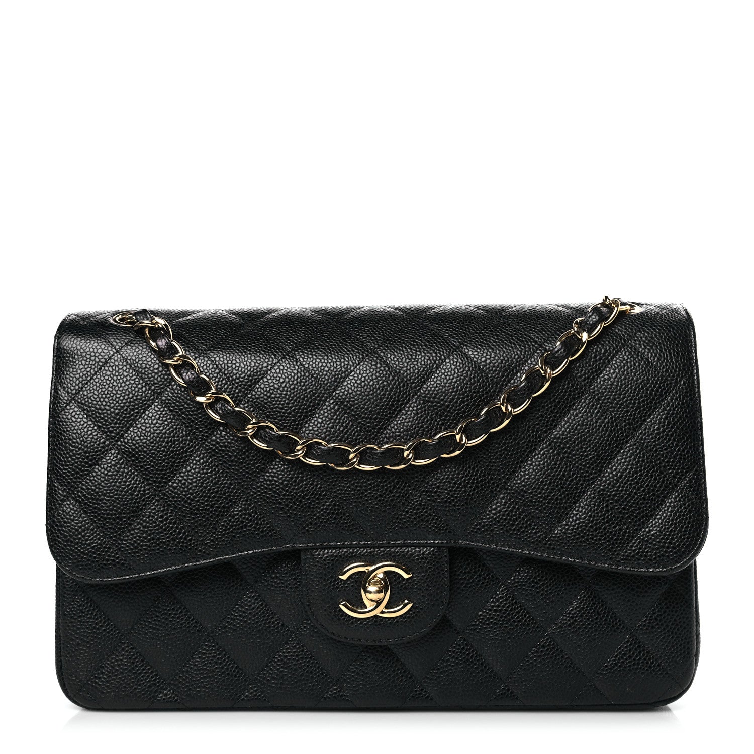 Chanel Caviar Quilted Jumbo Double Flap Black 1 of 9