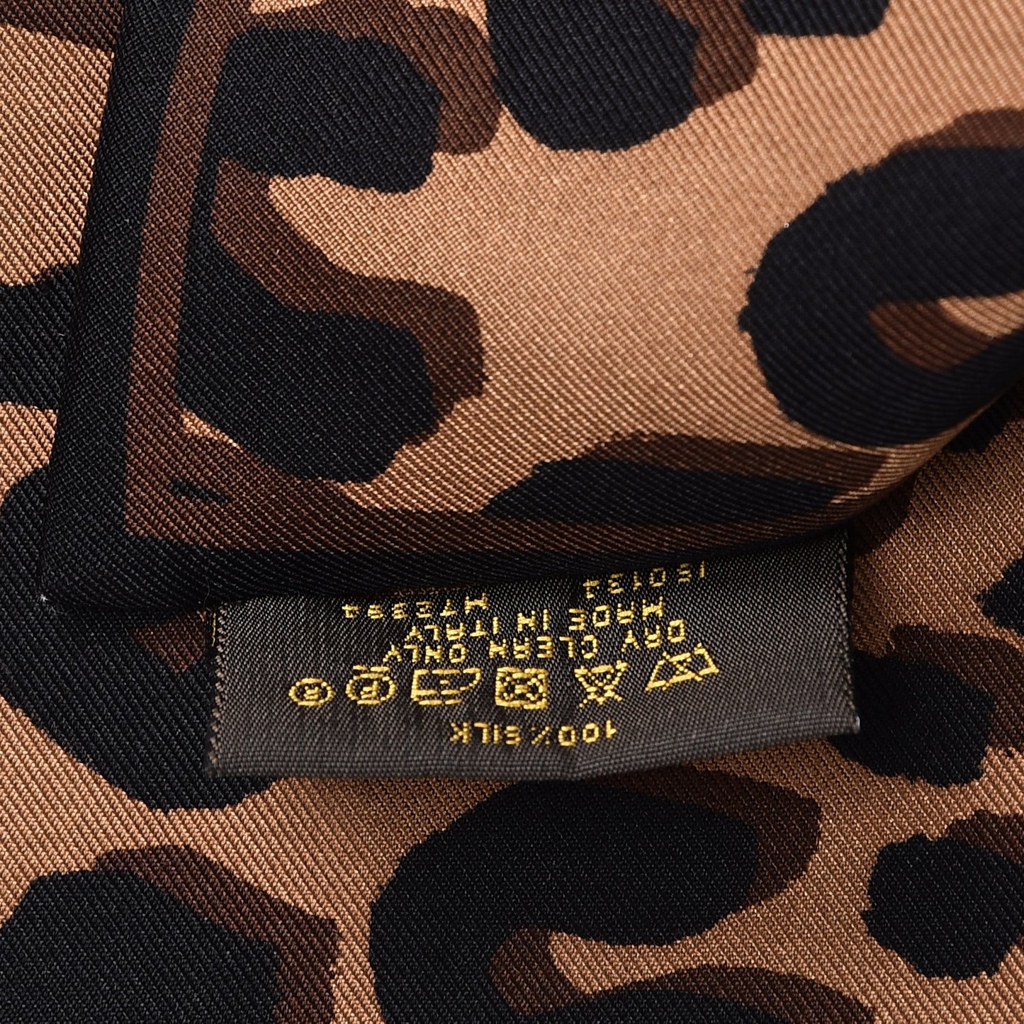 Silk Leopard Bandeau Scarf Marron