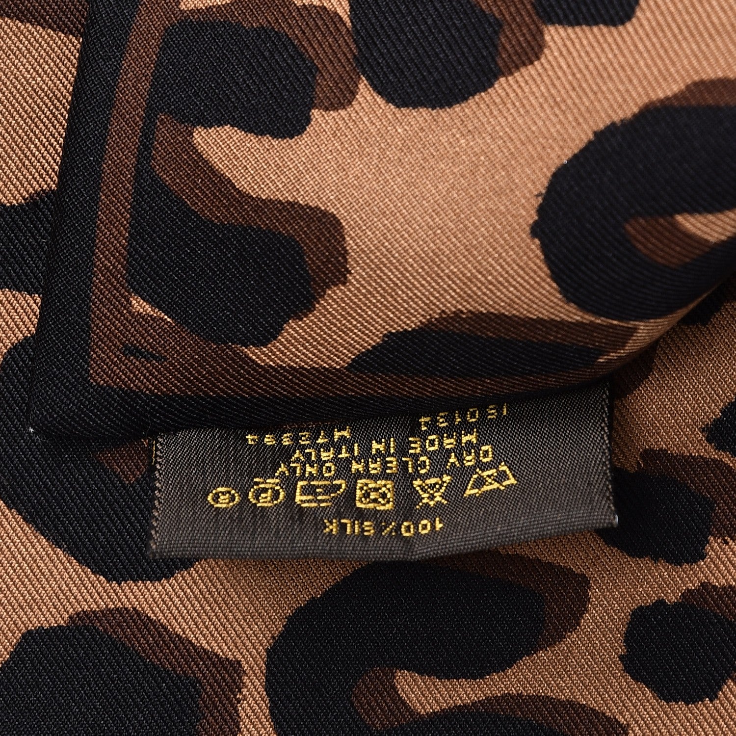 Louis Vuitton Silk Leopard Bandeau Scarf Marron 5 of 5