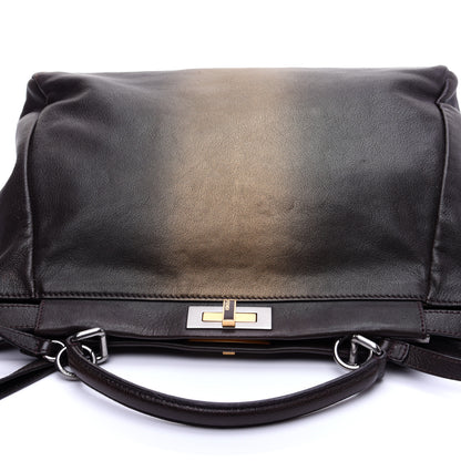 Fendi Goatskin Zucca Ombre Large Peekaboo Iconic Satchel Moro Gold Tobacco 11 of 14