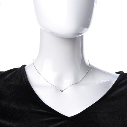 Cartier 18K White Gold Diamond LM D'Amour Pendant Necklace 2 of 7